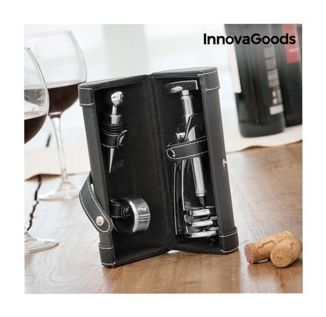 Conjunto de Acessórios para Vinho com Saca-rolhas Screwpull