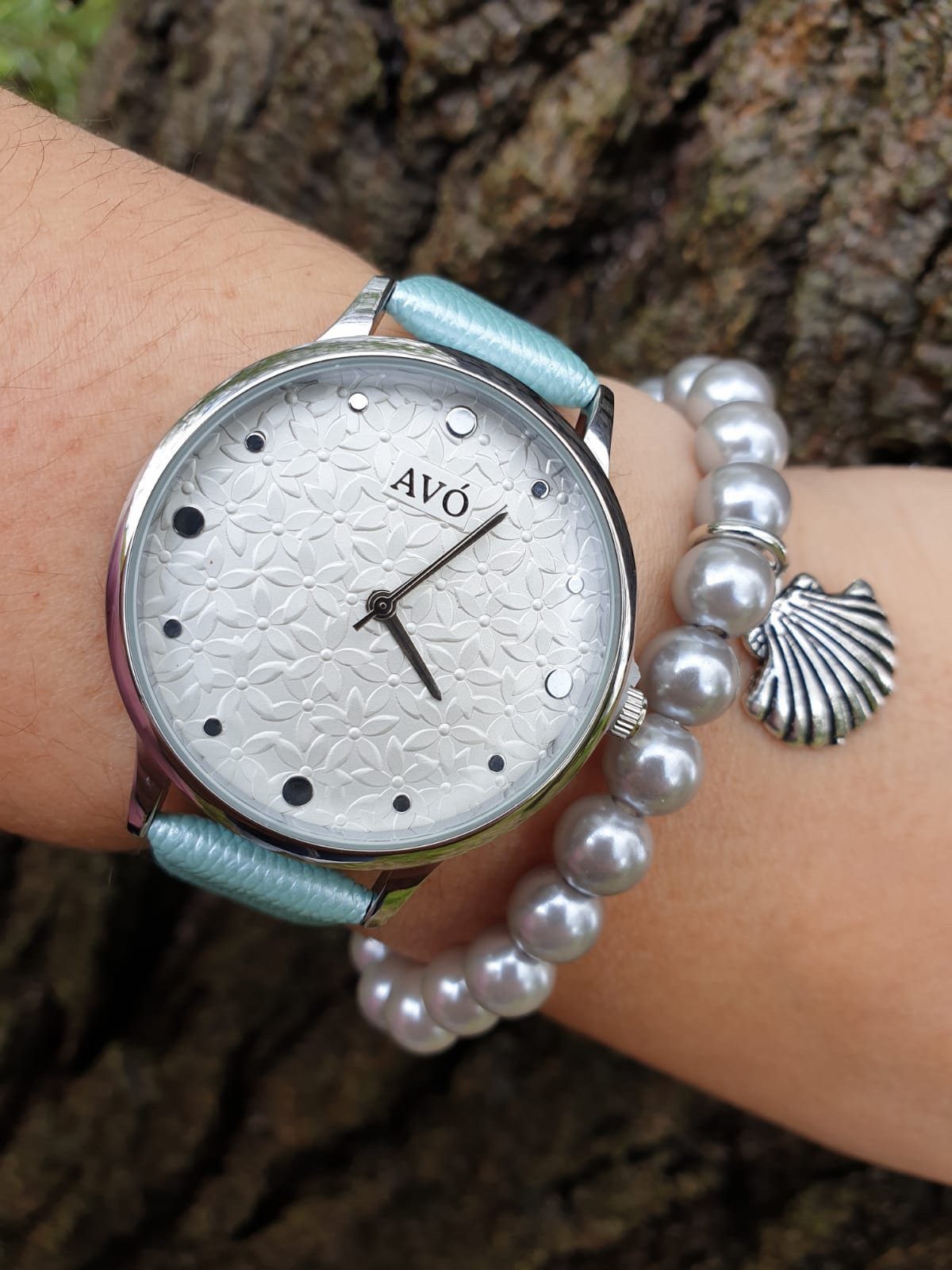 Relógio avó garden ecopele + oferta de uma pulseira